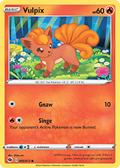 Vulpix Champion's Path Pokemon Card