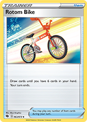 Rotom Bike Champion's Path Pokemon Card