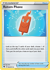 Rotom Phone Champion's Path Pokemon Card