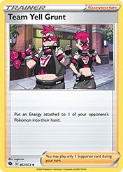 Team Yell Grunt Champion's Path Pokemon Card