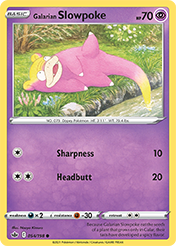 Galarian Slowpoke Chilling Reign Pokemon Card