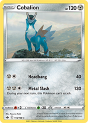 Cobalion Chilling Reign Pokemon Card