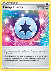 Lucky Energy Chilling Reign Pokemon Card