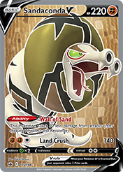 Sandaconda V Chilling Reign Pokemon Card