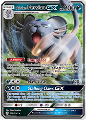 Alolan Persian-GX Cosmic Eclipse Pokemon Card