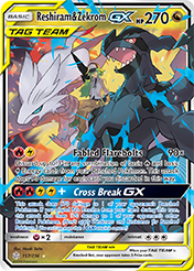 Reshiram & Zekrom-GX Cosmic Eclipse Pokemon Card