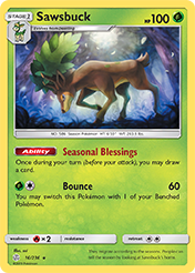 Sawsbuck Cosmic Eclipse Pokemon Card