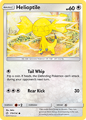 Helioptile Cosmic Eclipse Pokemon Card
