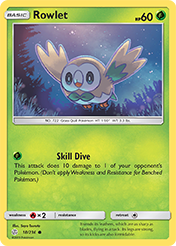 Rowlet Cosmic Eclipse Card List