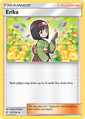 Erika Cosmic Eclipse Pokemon Card