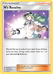 N's Resolve Cosmic Eclipse Pokemon Card