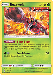 Buzzwole Cosmic Eclipse Pokemon Card