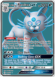 Alolan Persian-GX Cosmic Eclipse Pokemon Card