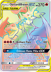 Charizard & Braixen-GX Cosmic Eclipse Pokemon Card