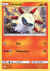 Larvesta Cosmic Eclipse Pokemon Card