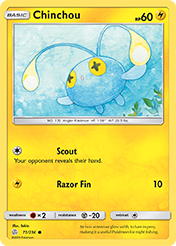 Chinchou Cosmic Eclipse Pokemon Card