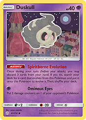 Duskull Cosmic Eclipse Pokemon Card