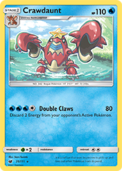 Crawdaunt Crimson Invasion Pokemon Card