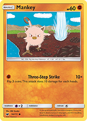 Mankey Crimson Invasion Pokemon Card