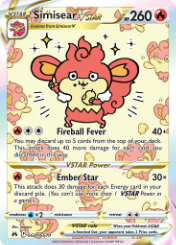 Simisear VSTAR Crown Zenith Pokemon Card