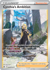 Cynthia's Ambition Crown Zenith Pokemon Card