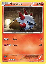 Larvesta Dark Explorers Pokemon Card