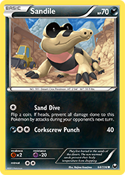 Sandile Dark Explorers Pokemon Card