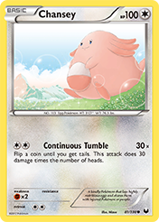 Chansey Dark Explorers Pokemon Card