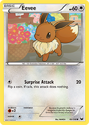 Eevee Dark Explorers Pokemon Card