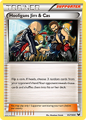 Hooligans Jim & Cas Dark Explorers Pokemon Card