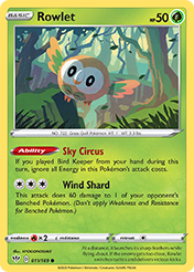 Rowlet Darkness Ablaze Card List