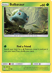 Bulbasaur Detective Pikachu Card List