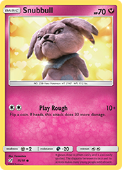 Snubbull Detective Pikachu Pokemon Card
