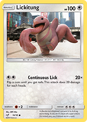 Lickitung Detective Pikachu Card List