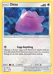 Ditto Detective Pikachu Card List