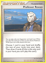 Professor Rowan Diamond & Pearl Pokemon Card