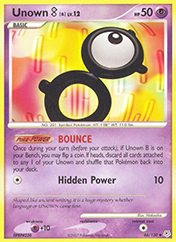 Unown B Diamond & Pearl Pokemon Card