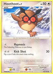 Hoothoot Diamond & Pearl Pokemon Card