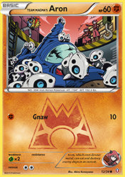 Team Magma's Aron Double Crisis Pokemon Card