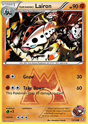 Team Magma's Lairon Double Crisis Pokemon Card
