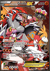 Team Magma's Groudon-ex Double Crisis Pokemon Card