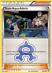 Team Aqua Admin Double Crisis Pokemon Card