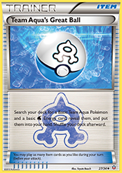 Team Aqua's Great Ball Double Crisis Pokemon Card