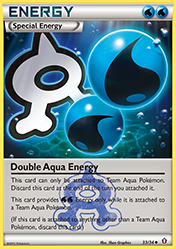 Double Aqua Energy Double Crisis Pokemon Card