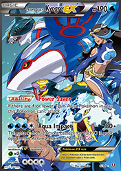 Team Aqua's Kyogre-ex Double Crisis Pokemon Card