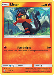 Litten Dragon Majesty Pokemon Card
