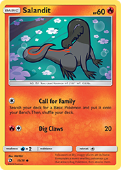 Salandit Dragon Majesty Pokemon Card
