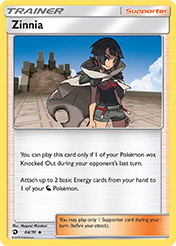 Zinnia Dragon Majesty Pokemon Card