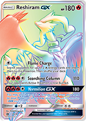 Reshiram-GX Dragon Majesty Pokemon Card