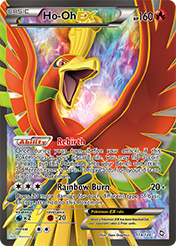 Ho-Oh-EX Dragons Exalted Pokemon Card